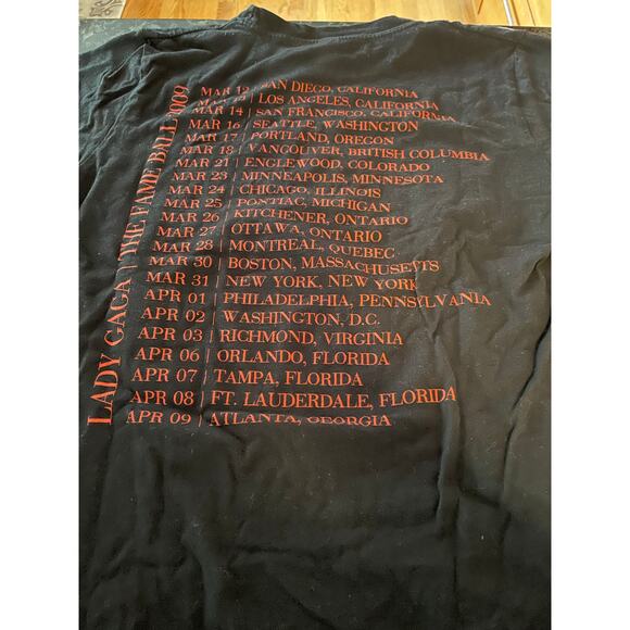 Lady Gaga The Fame Ball tour band tshirt 2009 size small/kids Large - Picture 2 of 5